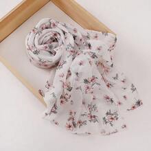 Nuevos Hijabs Impresos Chal Burbuja Chiffon Hijabs Diseño de Mujer Chales de Flores Pañuelos Musulmanes Turbantes Envolturas Pañuelos Largos - color 2 - Ver 13
