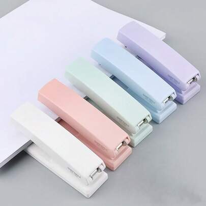 1 Stück leichter Hefter, geeignet für Büro und Schule, Makaron Farb-Hefterer. Strapazierfähig und mühelos, tragbarer mittelgroßer Heftgerät, Bürobedarf für den Schulanfang