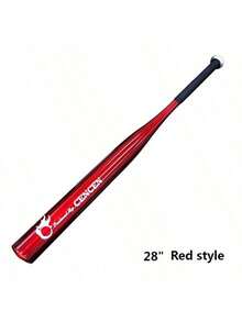 1pc 28" Baseball Bat, 26" Thick Aluminum Alloy Baseball Bat, Baseball & Softball Training, Car Self-Defense, Sports Equipment - Red - View 3