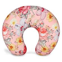 Breastfeeding Pillowcase, Made Of Soft And Breathable Organic Knitted Fabric For Mothers, Suitable For Male Infants, Fashionable Floral (Pillowcase Only)