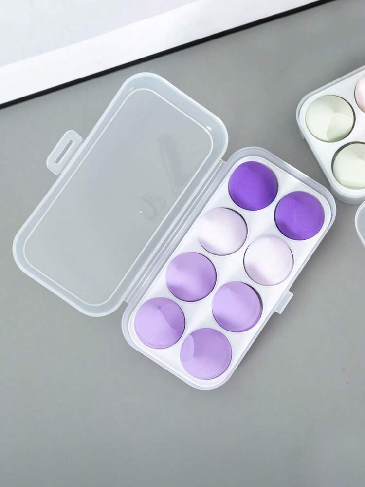 1pc Four-Grid Makeup Sponge Storage Box, Gourd Shaped Powder Puff Dust-Proof Portable Plastic Packaging Box, Cosmetic Storage, Makeup Organizer, Storage, Bathroom Storage, Bedroom Decor, Cosmetic Storage Box ,Jewellery Box,Pouch,Makeup Brush Holder,Brush Holder,Perfume Organiser,Pouch Bag,Gifts For Women,Christmas Gifts,Gift Ideas For Women,Room Decor