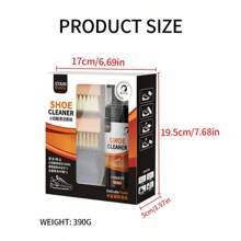 1set Shoe Cleaner Kit For Sneaker, White Shoe Cleaning Kit, With 2 Shoe Brush & Towel Included,Water-Free Foam Sneaker Cleaner