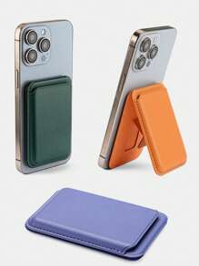 EIGIIS 1pc Magnetic Phone Wallet, Magnetic Bracket Card Pack, Adjustable Stand With 3 Card Slots, Perfect For Everyday Use, Modern Wallet Design, Durable Wallet For All Phone, Magnetic Cover Phone Accessory - Multicolor - View 7