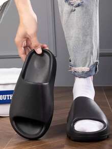 Men's Thick Sole Anti-Slip Durable Slippers, Indoor/Outdoor, Home, Bathroom, Sports, Plus Size