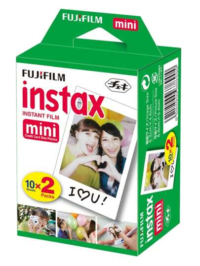FUJIFILM Instax Mini Instant Film Twin Pack (White), 20 Photos
