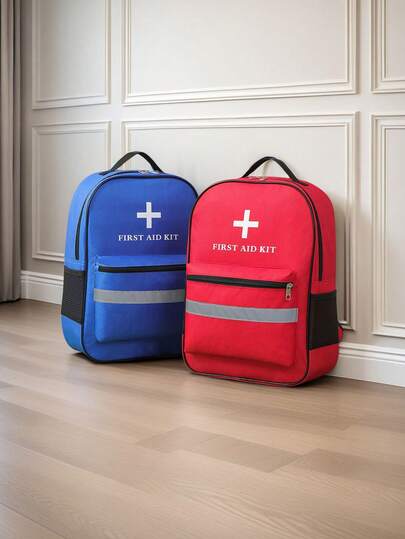 1个红色、蓝色大容量户外应急医疗背包护理防疫收纳包车运输便携物资收纳袋