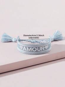 1 件刺绣手链夏季度假波西米亚风手链女士珠宝