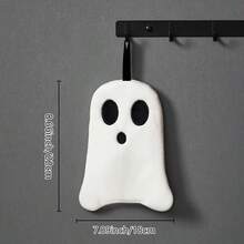 1 Piece Ghost Hand Towel, Cute Halloween Bathroom Pendant, Soft And Absorbent Coral Fleece Towel, Suitable For Home, Kitchen, Tea Towel, Halloween Gift, Autumn And Winter Bathroom Decoration