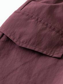 mini bala 女童户外工装裙 2025年秋季母女装 - 酒紅 - 查看 7