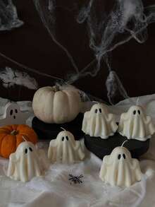 1 cây nến hình ma | Nến ma Halloween | Nến rùng rợn | Nến mùa thu | Trang trí mùa thu | Mùa thu | Nến Halloween | Sáp đậu nành, Nến trang trí bàn làm việc dễ thương, Trang trí nhà cửa, Trang trí Halloween, Trang trí phòng - trắng - Xem 7