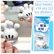 1/2pcs Cute   Shaped Multi-Functional Hook, No Drill Suction Cup Wall Hanger, For Hanging Cord, Towel, Loofah, Suitable For Bathroom, Vanity, Kitchen, Gifts For Friends And Family Back To School