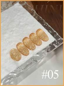 MISS SHAKA 10ml Summer Autumn Nails Halloween Nails Hot Selling Dopamine White Blue Pink Red Burst Broken Diamond Gel Nail Polish Gel 2025 New Style Super Flash Reflective Broken Diamond Nail Salon Nail Art Nail Supplies