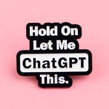 Hold On Let Me Enamel Pin Brooch Pines Lapel Pins Badge On Backpack Clothing Accessories Jewelry Gifts