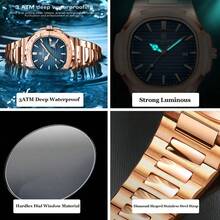 Luxury Men's Quartz Watch With Luminous Hands And Calendar, 30M Waterproof Business Style Timepiece*