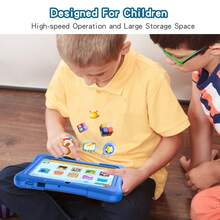 PRITOM Tableta para niños, tableta para niños de 7 pulgadas con WiFi, 32GB ROM, 7731E 4 núcleos, cámara dual, aplicaciones y juegos preinstalados, tableta educativa para niños pequeños con funda (sin adaptador)