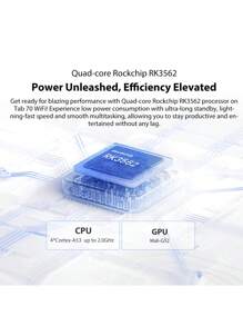 Blackview Blackview Tab 70 Wifi SmartTablet 4GB+64GB Global Version 10.1-Inch HD+ Display Support Widevine L1 Dual Box Speakers 6580mAh Massive Battery 8MP Front Camera 5MP Rear Camera Android 14 WiFi 6