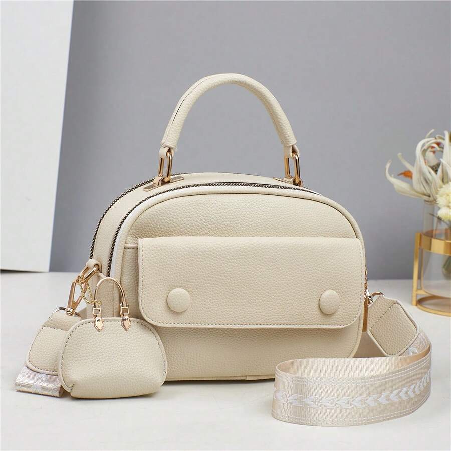 Women Shoulder Bags - 米色 - 查看 1