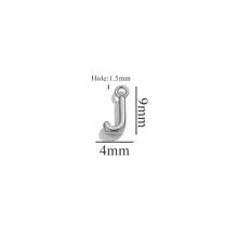 10pcs Stainless Steel Alphabet Pendants DIY Necklace Earrings Bracelet Jewelry Making Accessories