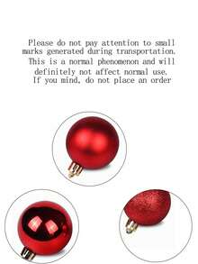 6/12/24/48pcs Classic Christmas Decorations - Painted Ball Tree Ornaments, Indoor And Outdoor Holiday Decorations, Christmas Party Occasions, Classic Style, Perfect For Christmas Home Decor Room Decor Winter