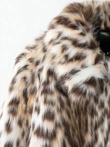 Women's Chic Leopard Fluffy Short Jacket - Multicolor - View 8