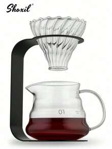 shoxil 1 قطعة حامل قهوة معدني عتيق - حامل عالمي لمصفاة الصب والفلاتر الزجاجية - ملحق صانع القهوة بالتنقيط من الدرجة المهنية لل- Chemex (قاعدة ثابتة ، بناء من الحديد مقاوم للصدأ) - حامل كوب الفلتر - مشاهدة 8