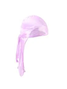 1/2pcs Men Durag Solid Color Silk Elastic Strap Fashionable Pirate Cap, Casual Comfortable Breathable Soft Headwrap Unisex Pirate Hat Pirate Costume