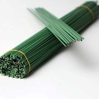 50 piezas de alambre floral, de 10/12/16 pulgadas de longitud, adecuado para tallos de flores DIY, arreglos florales, envolver tallos de ramos y manualidades, verde, plantas artificiales