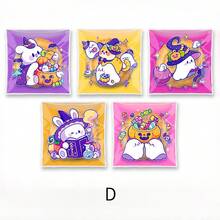 1套/50个，透明雪花酥饼包装袋，可爱卡通花生酱曲奇自粘袋，零食袋（款式随机） - 彩色 - 查看 6