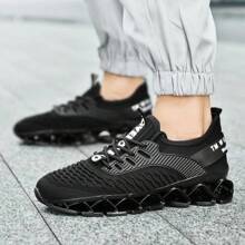 Wear-Resistant Men's Breathable Running Casual Sports Shoes Versatile Large Size Shoes - 白色灰色鞋底 - 查看 2