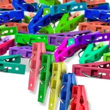 Pinzas Para Ropa De Plastico Colores pastel, Durables - 200 Pinzas - Ver 3