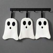 1 Piece Ghost Hand Towel, Cute Halloween Bathroom Pendant, Soft And Absorbent Coral Fleece Towel, Suitable For Home, Kitchen, Tea Towel, Halloween Gift, Autumn And Winter Bathroom Decoration