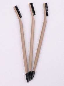 1pc Dual-Ended Makeup Brush, Spiral Eyebrow Brush & Lash Comb, Grooming Tool For Defined Brows, Portable Beauty Makeup Brush