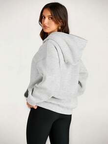 Womens Oversized Hoodies Fleece Sweatshirts F Fashion 2025 Pullover Sweaters Winter Clothes - 軍綠色 - 查看 5