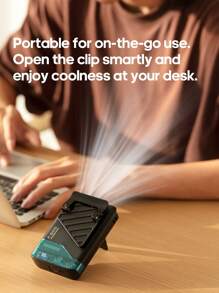 kinscoter 1 Peça Ventilador Portátil Recarregável de 4000mAh para Cintura, Acessórios de Camping, Praia e Viagem, Refrigerador de Ar, Bateria Portátil, Mini Ventilador Pessoal para Pescoço