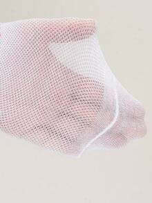 20 双女童彩虹樱桃字母网眼透气踝袜，适合日常穿着 - 彩色 - 查看 10