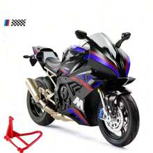 Collection 2025 - BMW S1000RR, modèle de moto en alliage moulé sous pression échelle 1:10, réplique de moto réaliste, objet de collection, jouet sonore et lumineux, décoration de maison, ornement de bureau - cadeau d'anniversaire, cadeau de Pâques, cadeau de fête, cadeau parfait, jouet, retour à l'école
