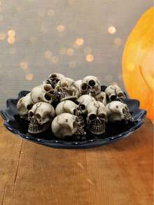 20/40Pcs Gothic Skull/ Mushroom Sculptures Collectable Halloween Decoration Skeleton / Mushroom Ornament Landscape Garden Potted Home Decor Room Decor
