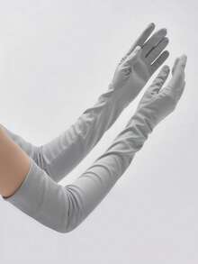 1 Pair Women's 21-Inch Long Opera Gloves, Fashion Elbow Length Gloves For Performance - Multicolor - View 19