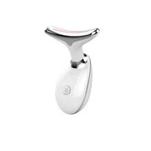 1 Peça Massageador de Rosto e Pescoço, Massageador de Drenagem Linfática, Massageador Facial de Cuidados com a Pele de 7 Cores LED para Mulheres, Ferramenta de Cuidados com a Pele