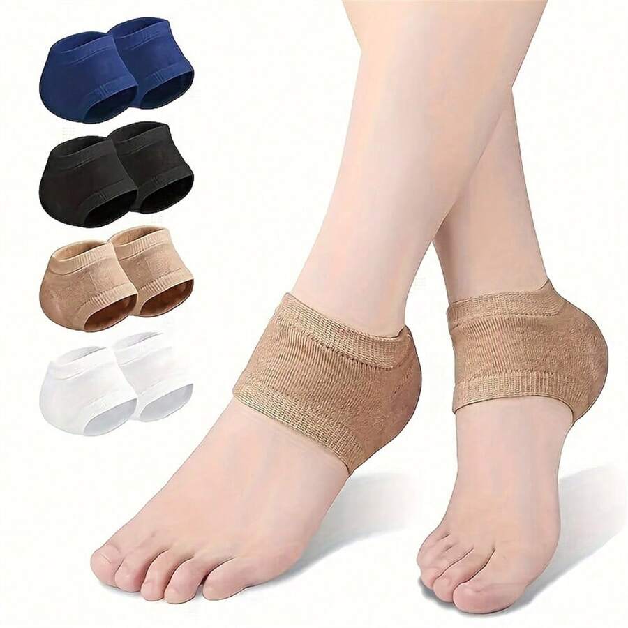 2 miếng bảo vệ gót chân bằng silicon, vớ gót chân chống ma sát, dưỡng ẩm và phục hồi gót chân khô, nứt nẻ, phù hợp với giày thể thao, giày cao gót và giày thường ngày. - Nhiều màu - Xem 1