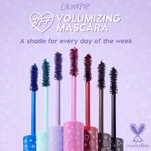 Colour BFF Mascara - Volumizing, Lifting & Lengthening Mascara - Buildable Black Mascara Wh A Twisted, Nyl Fiber Brush - Cruelty  Eye Makeup - Black  Black (.24 Fl Oz) - Black On Black - Đen Trên Đen - Xem 5