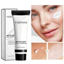 VERONNI 37ml 白色粉底液 - 哑光效果，全覆盖自然效果，可叠加覆盖，适合所有浅米色类型，纯白色提亮，适合日常妆容，万圣节角色扮演狂欢节化妆 - 白色 - 查看 11