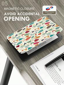 适用于 Kindle Paperwhite 和 Kindle Paperwhite Signature Edition 的植物保护套,超薄织物保护套,轻质 PU 皮革智能保护套,具有自动睡眠/唤醒功能,适用于 Paperwhite 电子阅读器 - 花色 - 查看 9