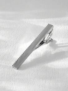 1/4 PCS Tie Tack Pins Tie Clips For Men Father's Day/Valentine's Day Gift Silver Necktie Bar Pinch Clip Set 2.3 Inch Metal Clasps Business Professional Fashion Designs