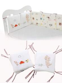 Compañero perfecto para la cuna del bebé - Seis piezas que cubren todo el perímetro de la cama, brindando una protección completa y un cuidado cómodo para el sueño del bebé