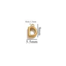 10pcs Stainless Steel Alphabet Pendants DIY Necklace Earrings Bracelet Jewelry Making Accessories