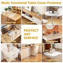 1pc Soft Glass PVC Transparent Chrysanthemum Pattern Tablecloth, Waterproof, Heat-Resistant, Oil-Proof Table Mat, Rectangular Desk Cover For Dining Table, Desk, Office Desk, Easy To Clean, Chrysanthemum Embossed, Non-Deformable, Non-Yellowing, Scratch-Resistant, Customizable, Small Table Mat Suitable For Kitchen, Coffee Side Table, Wooden Office Furniture Glass Plastic Tabletop Protection