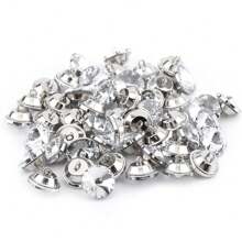 20 Stücke Strass Kristall Knöpfe, klare Polsterung mit Metallöse, Näh-Diamant-Kristall, runde Glasknöpfe für Sofa, Kopfteil, DIY Basteln, Bett Möbel Dekor