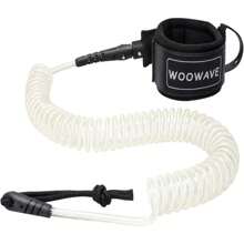 WOOWAVE  Leash 11 Foot Coiled Stand Up Paddle Board Surfboard Leash Stay On Board Ankle Strap With Waterproof Wallet_Phone Case