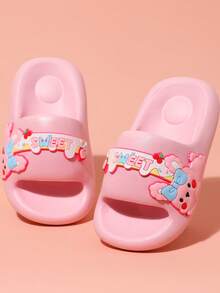 TEEOEC 2025新款女童幼儿舒适拖鞋，EVA高弹防滑可爱兔子卡通轻便透气室内/室外厚底耐用沙滩凉鞋